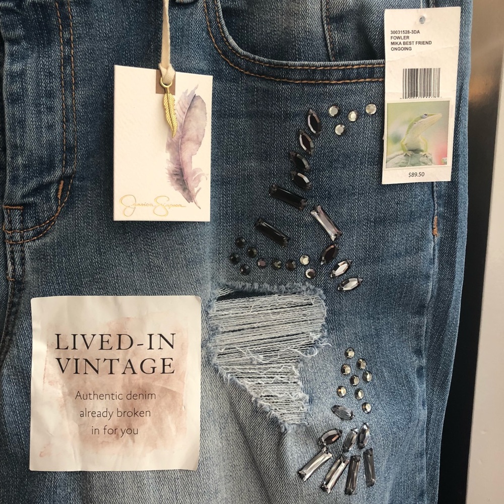Jessica Simpson Lived in Vintage ripped Jeans. - Picture 8 of 8